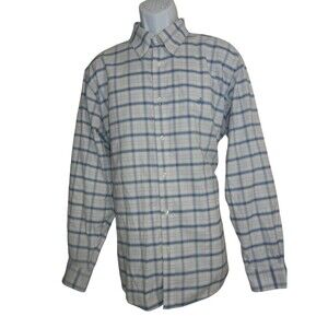 Brooks Brothers 1818 Regent Fit  Shirt Men XXL Button Down Blue Plaid Non Iron